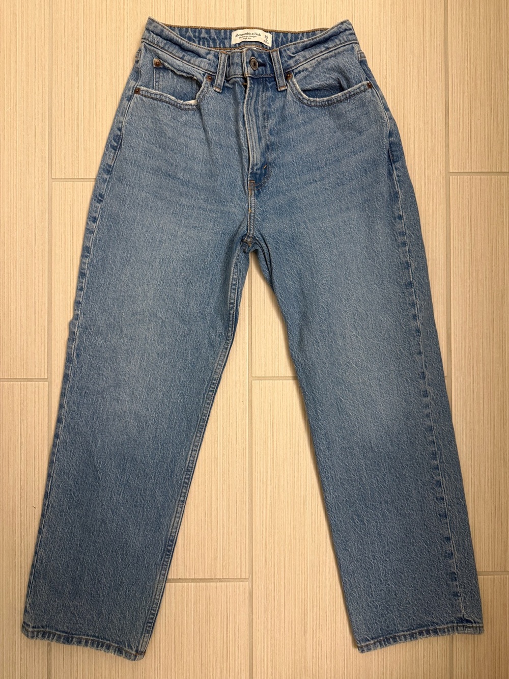 Abercrombie & Fitch Light Blue Straight-Leg Jeans